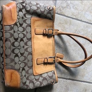 Coach signature logo handbag